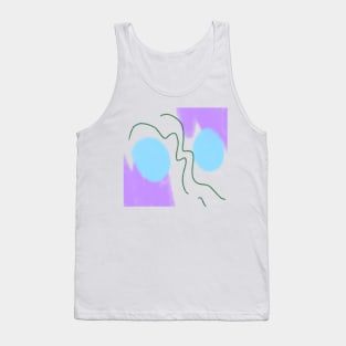 Blue purple watercolor art design Tank Top